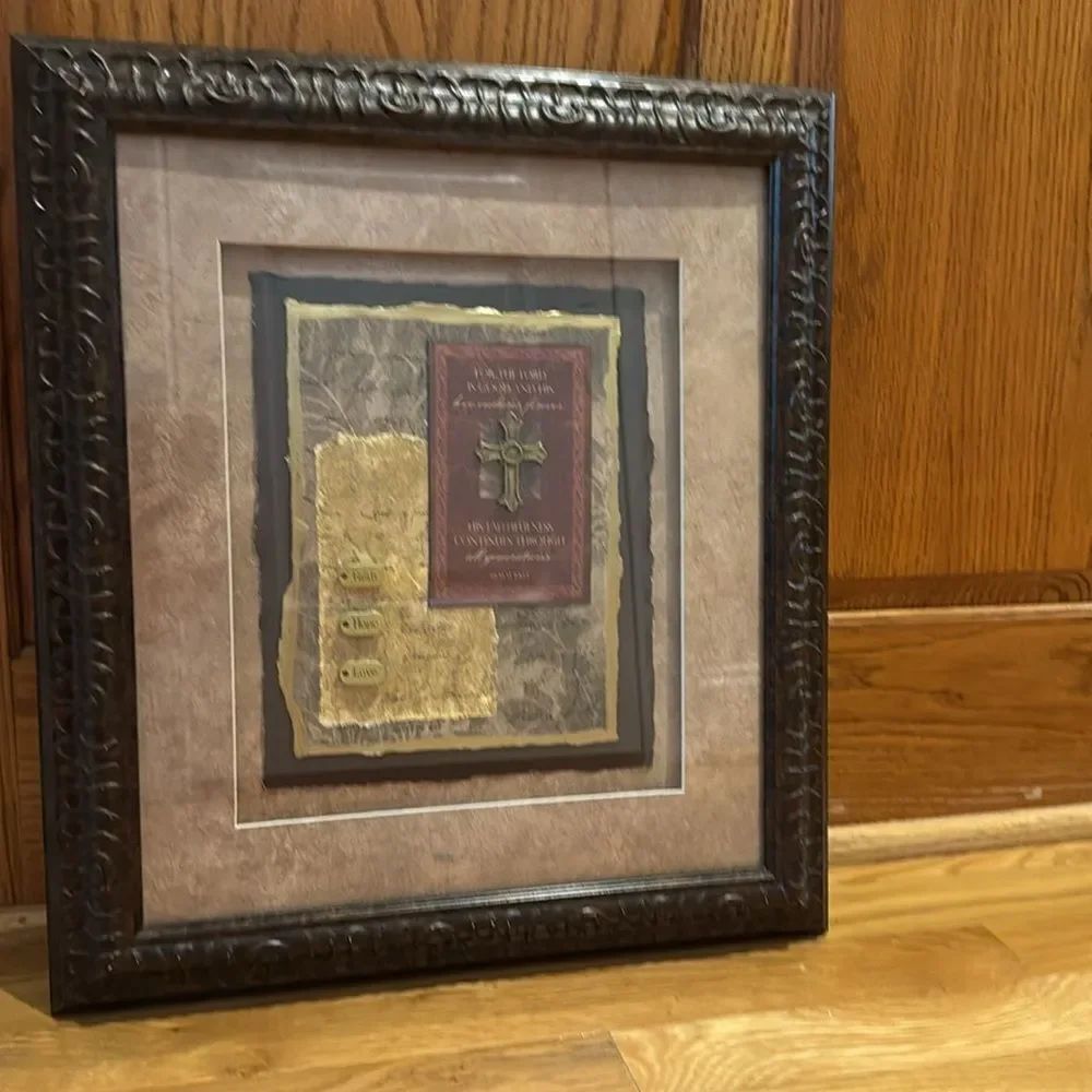 Framed Decorative Art with Cross - Picture 6 of 8